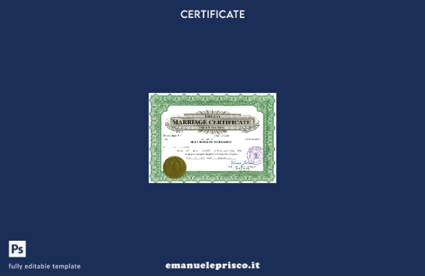 Certificato di matrimonio in stile verificato in Uruguay Modello Word e PDF